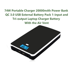 20000mAh 5-20V Li-polymer Mobile Power Bank With the Air Vent